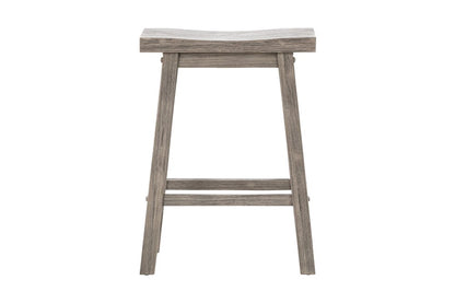 Boraam - Sonoma Backless Saddle Counter Stool - Storm Gray Wire-Brush - 75224 veiw 2
