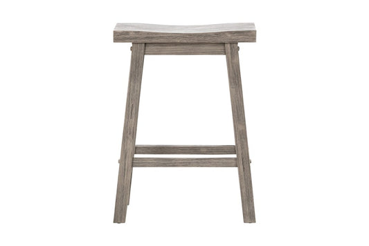 Boraam - Sonoma Backless Saddle Counter Stool - Storm Gray Wire-Brush - 75224 veiw 2