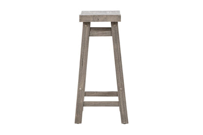 Boraam - Sonoma Backless Saddle Counter Stool - Storm Gray Wire-Brush - 75224 veiw 3