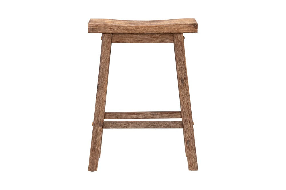 Boraam - Sonoma Backless Saddle Counter Stools - Barnwood Wire-Brush - Set of 2 - 75524 veiw 3