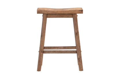 Boraam - Sonoma Backless Saddle Counter Stools - Barnwood Wire-Brush - Set of 2 - 75524 veiw 3