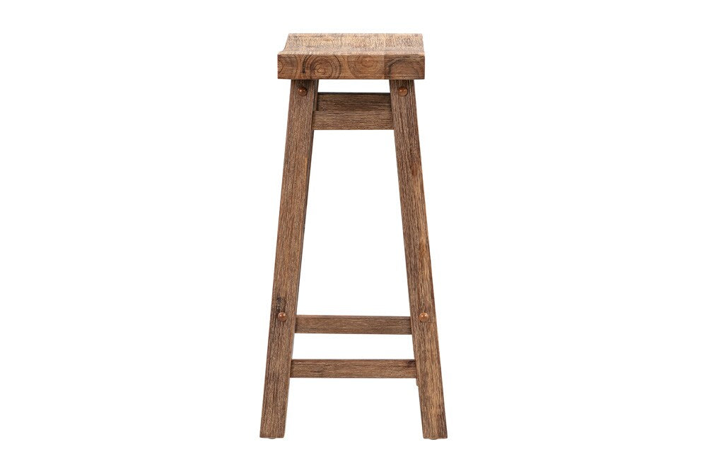 Boraam - Sonoma Backless Saddle Counter Stools - Barnwood Wire-Brush - Set of 2 - 75524 veiw 4