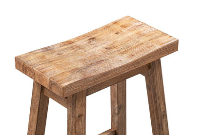 Boraam - Sonoma Backless Saddle Counter Stools - Barnwood Wire-Brush - Set of 2 - 75524 veiw 5
