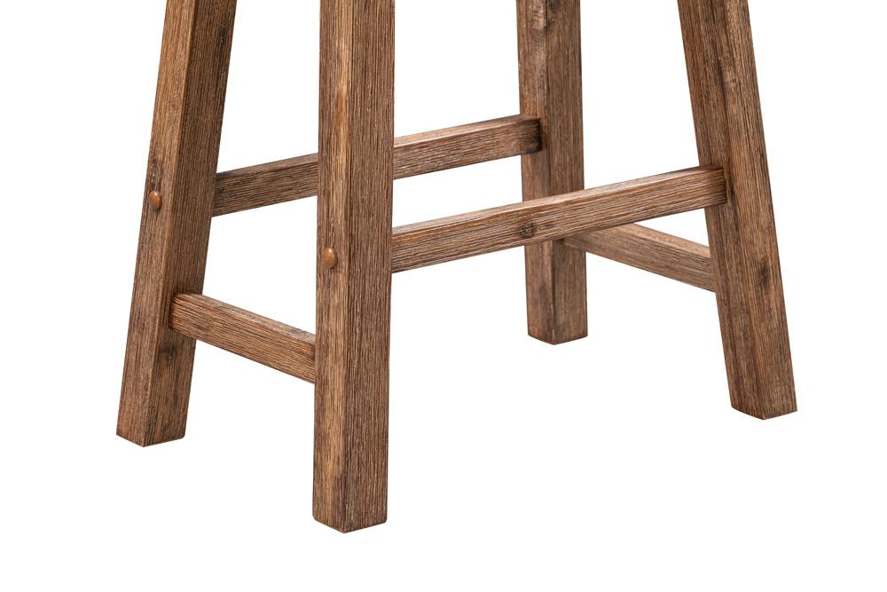 Boraam - Sonoma Backless Saddle Counter Stools - Barnwood Wire-Brush - Set of 2 - 75524 veiw 6
