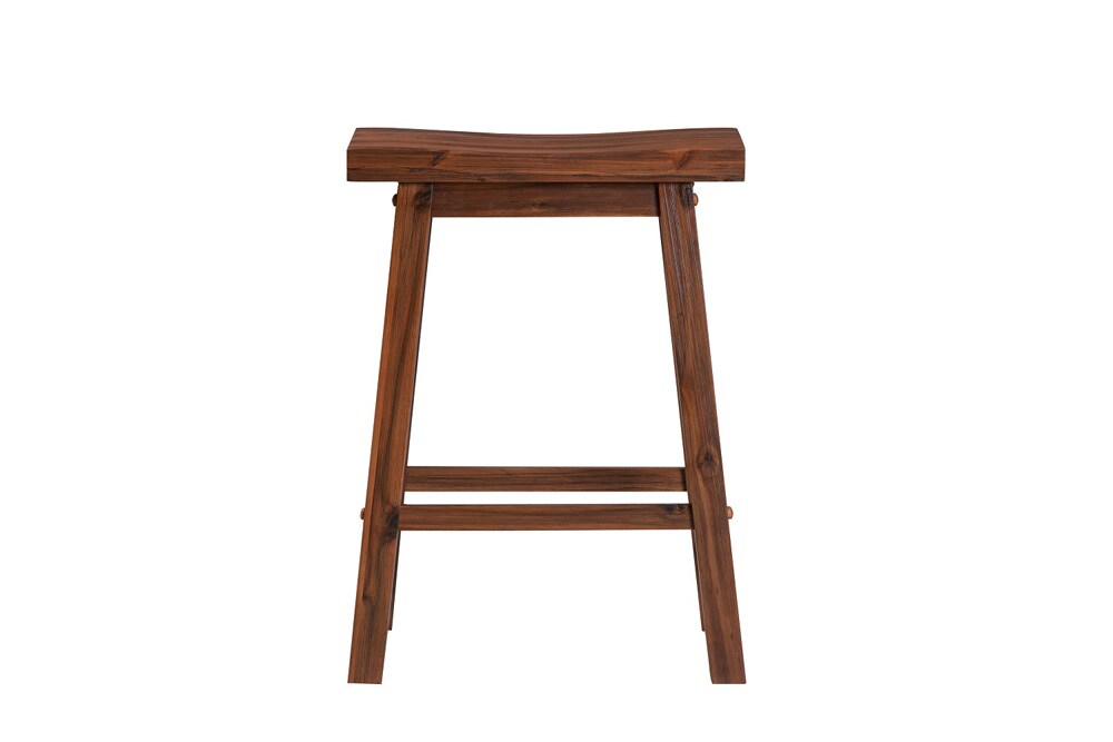 Boraam - Sonoma Backless Saddle Counter Stools - Chestnut Wire-Brush - Set of 2 - 75324 veiw 4