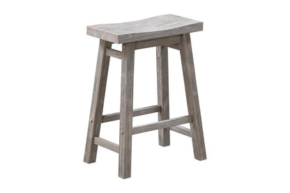 Boraam - Sonoma Backless Saddle Counter Stools - Storm Gray Wire-Brush - Set of 2 - 75624 veiw 2