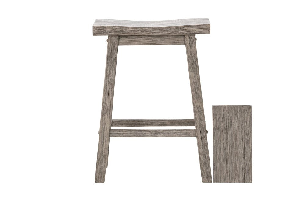 Boraam - Sonoma Backless Saddle Counter Stools - Storm Gray Wire-Brush - Set of 2 - 75624 veiw 7