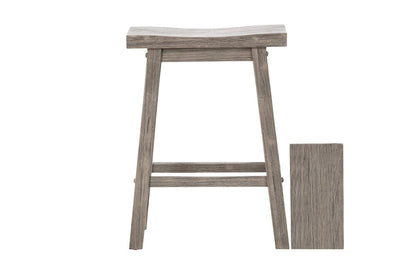 Boraam - Sonoma Backless Saddle Counter Stools - Storm Gray Wire-Brush - Set of 2 - 75624 veiw 7