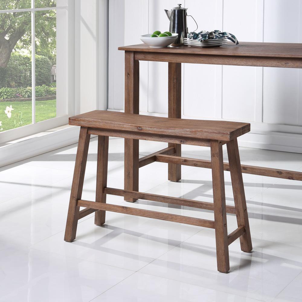 Boraam - Sonoma Dining Bench [Barnwood Wire-Brush] - 75025 veiw 4