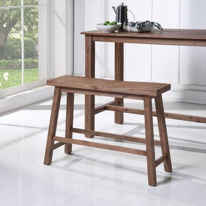 Boraam - Sonoma Dining Bench [Barnwood Wire-Brush] - 75025 veiw 4