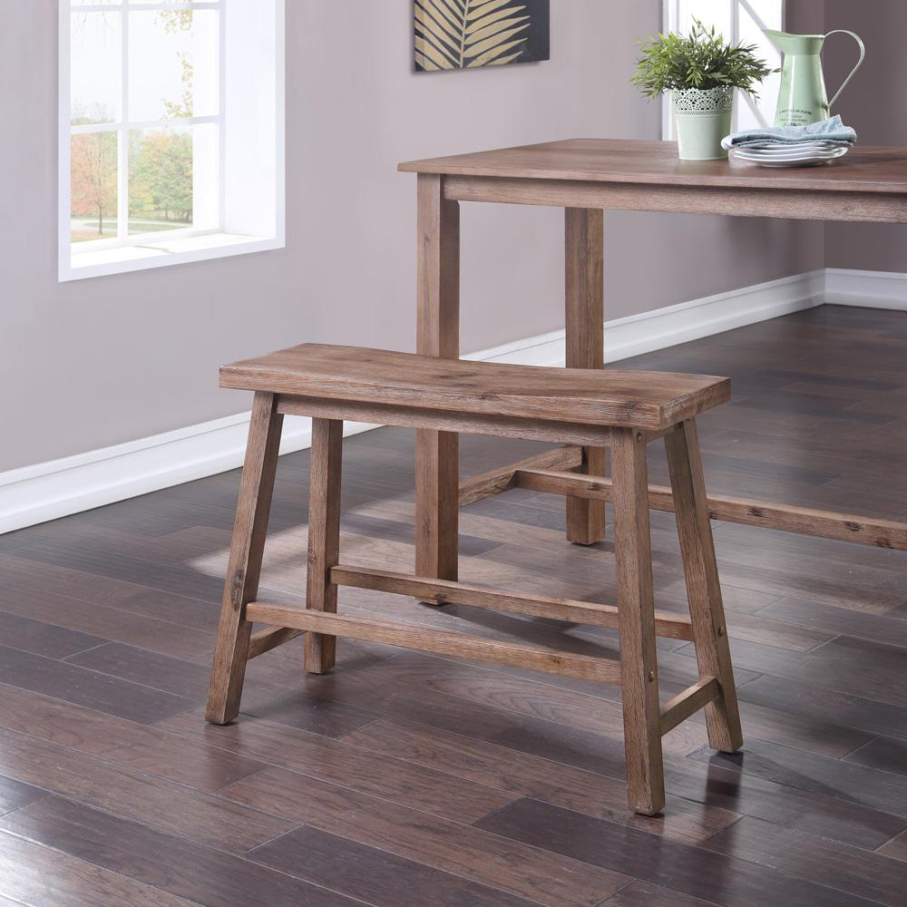 Boraam - Sonoma Dining Bench [Barnwood Wire-Brush] - 75025 veiw 5