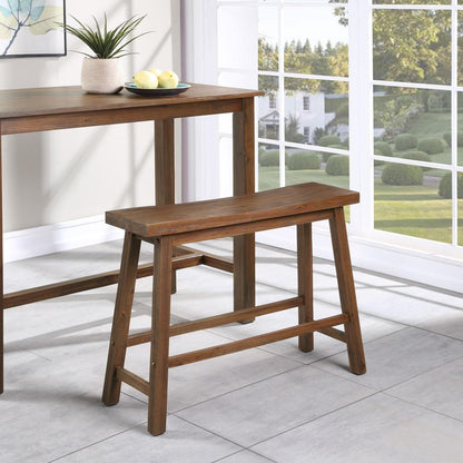 Boraam - Sonoma Dining Bench [Chestnut Wire-Brush] - 75125 veiw 4