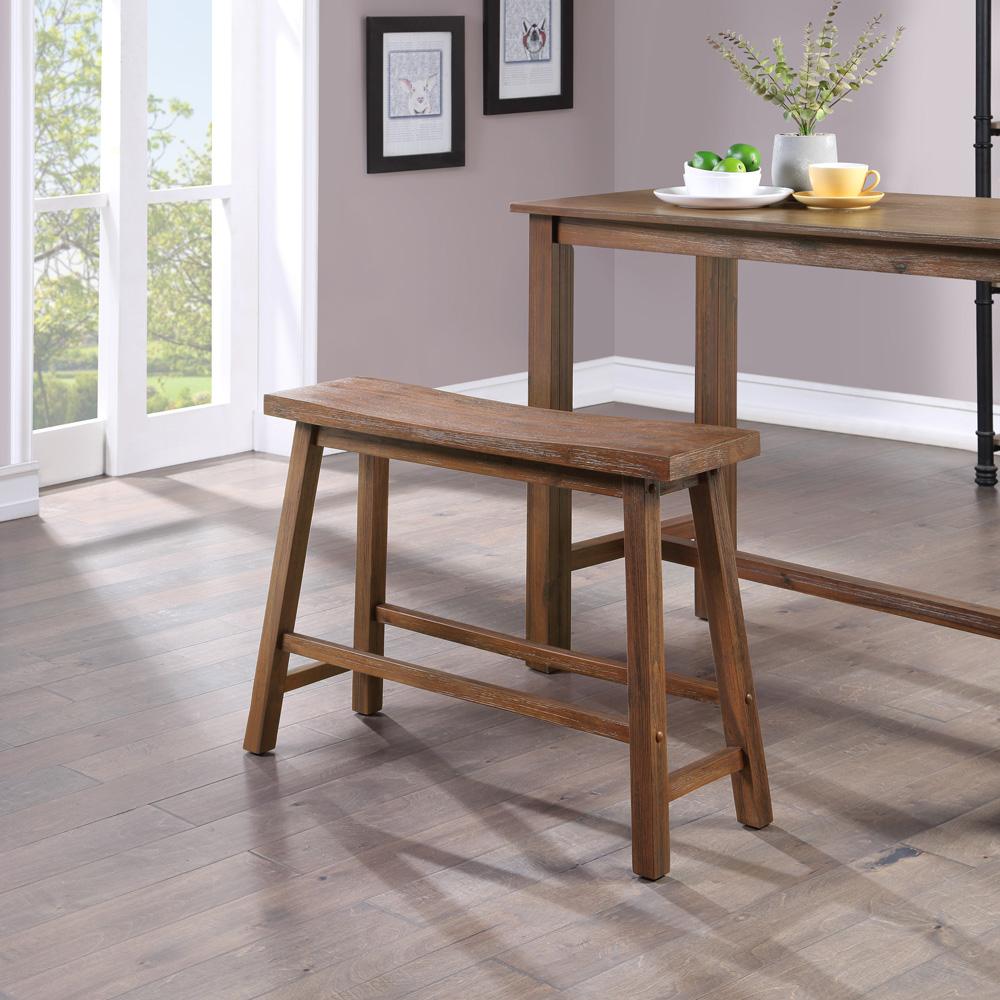 Boraam - Sonoma Dining Bench [Chestnut Wire-Brush] - 75125 veiw 6