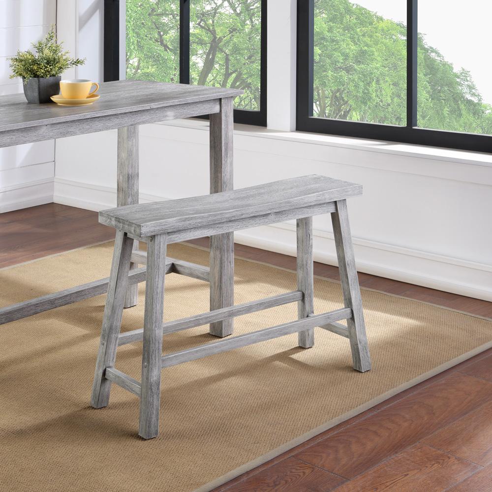 Boraam - Sonoma Dining Bench [Storm Gray Wire-Brush] - 75225 veiw 4