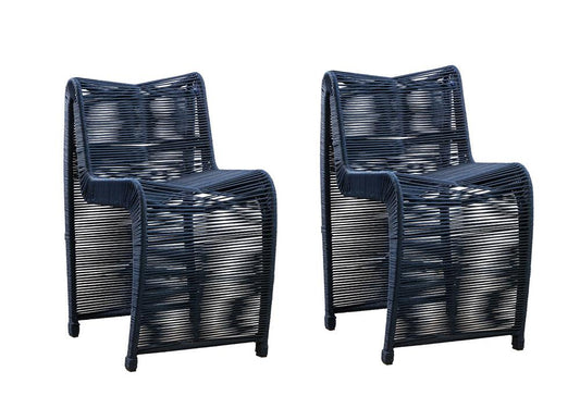 Boraam - Lorenzo Blue Rope Counter Stool - Set of 2 - 77724 veiw 1