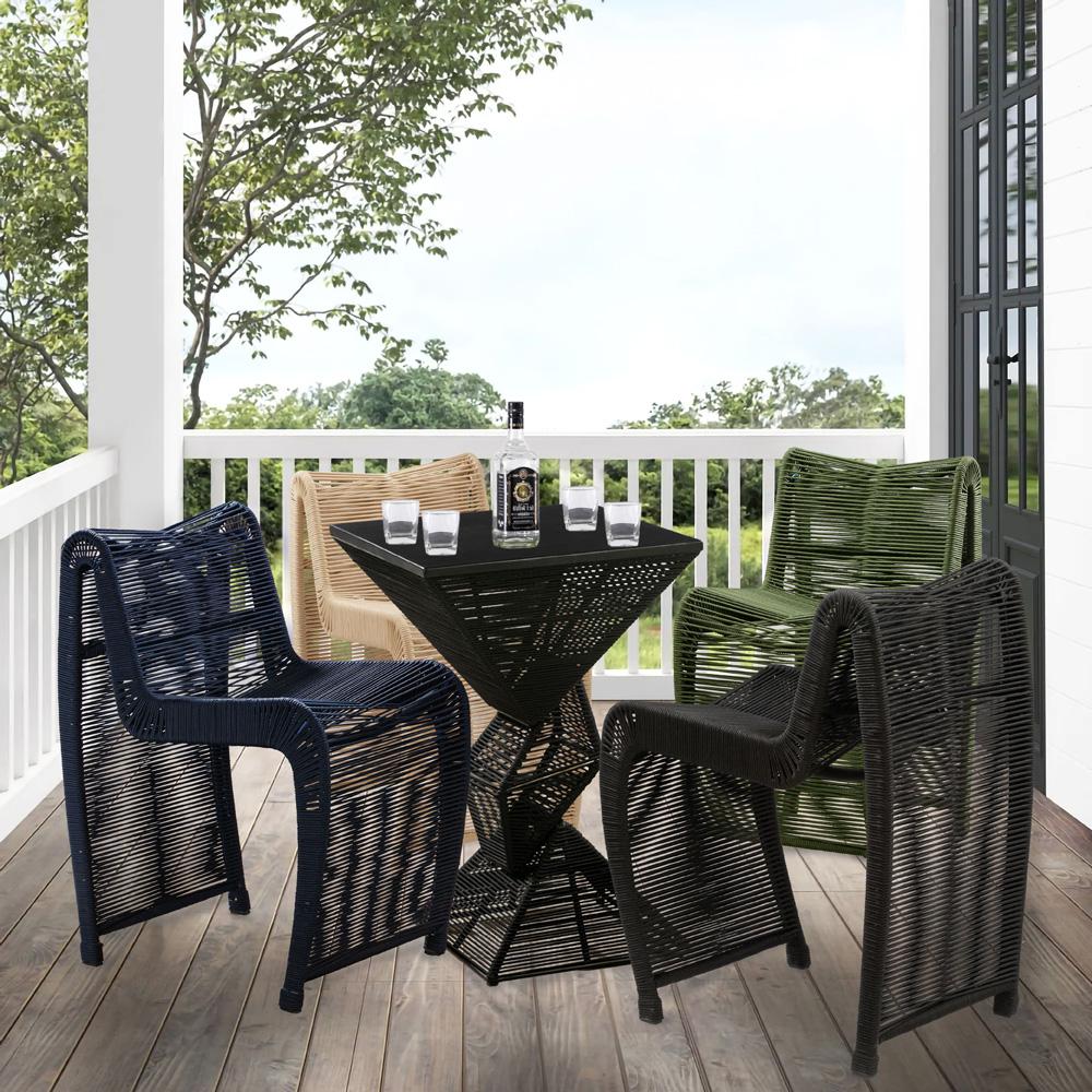 Boraam - Lorenzo Blue Rope Counter Stool - Set of 2 - 77724 veiw 2