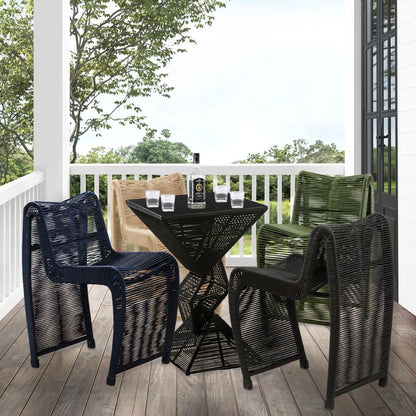 Boraam - Lorenzo Blue Rope Counter Stool - Set of 2 - 77724 veiw 2