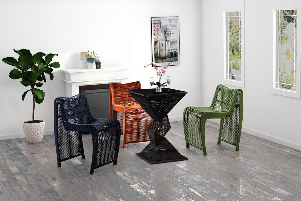 Boraam - Lorenzo Blue Rope Counter Stool - Set of 2 - 77724 veiw 9