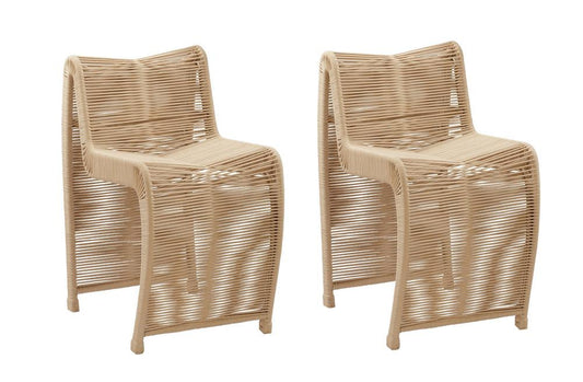 Boraam - Lorenzo Tan Rope Counter Stool - Set of 2 - 77124 veiw 1
