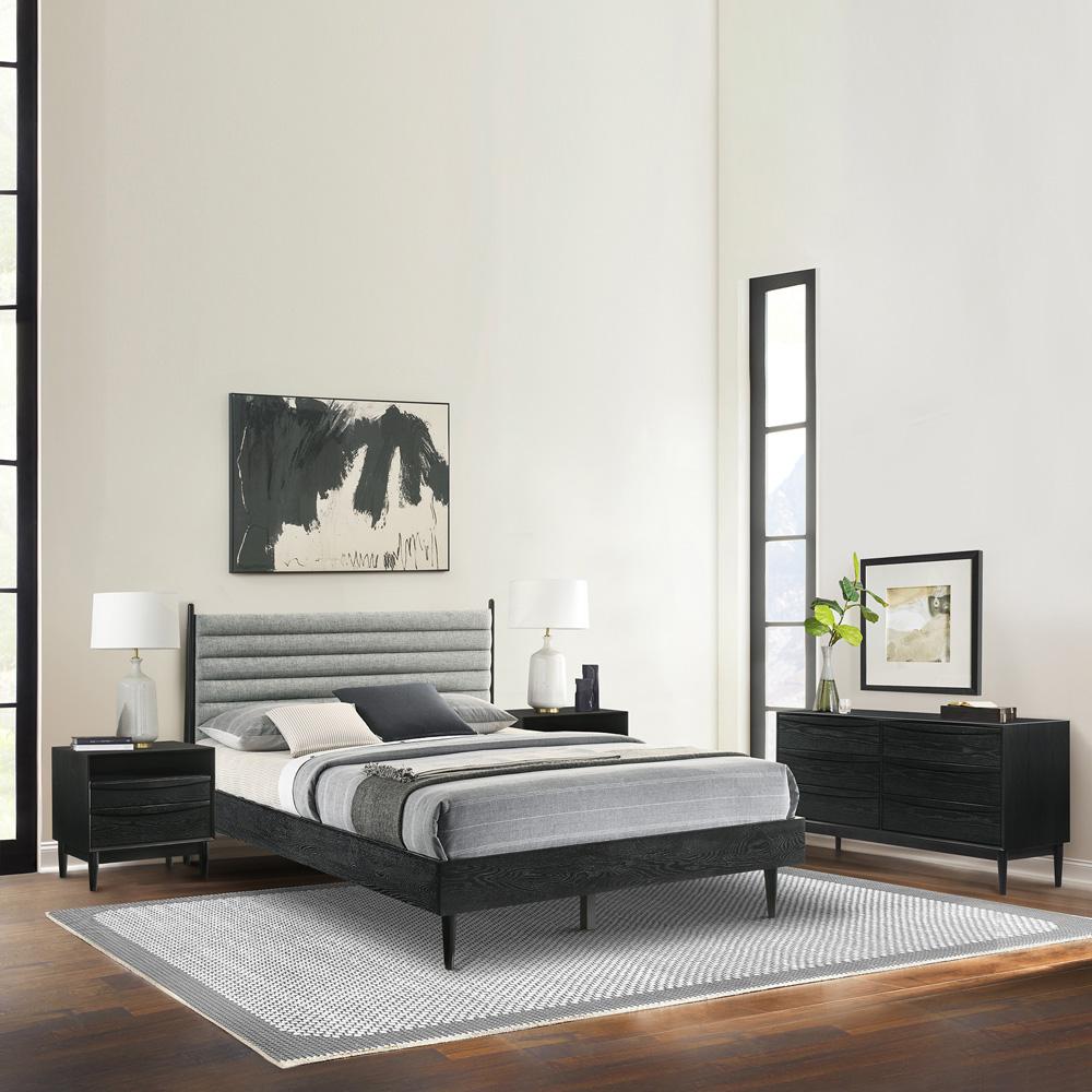 Armen Living - Artemio Queen 4 Piece Wood Bedroom Set in Black Finish - SETARBLKQN4 veiw 7