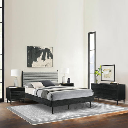 Armen Living - Artemio Queen 4 Piece Wood Bedroom Set in Black Finish - SETARBLKQN4 veiw 7