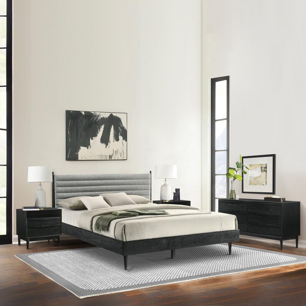 Armen Living - Artemio King 4 Piece Wood Bedroom Set in Black Finish - SETARBLKKG4 veiw 7