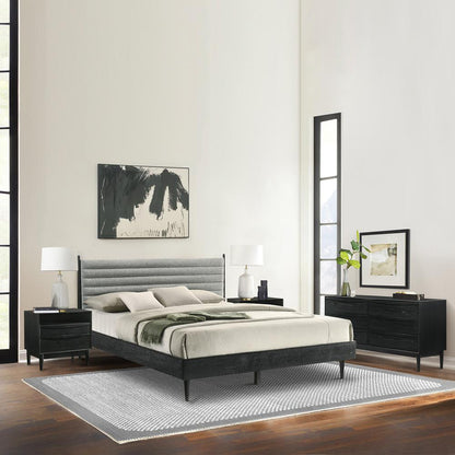 Armen Living - Artemio King 4 Piece Wood Bedroom Set in Black Finish - SETARBLKKG4 veiw 7