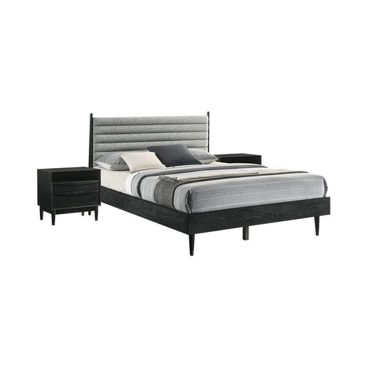 Armen Living - Artemio Queen 3 Piece Wood Bedroom Set in Black Finish - SETARBLKQN3 veiw 1