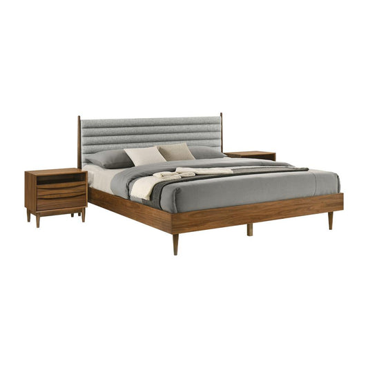 Armen Living - Artemio King 3 Piece Wood Bedroom Set in Walnut Finish - SETARWAKG3 veiw 1