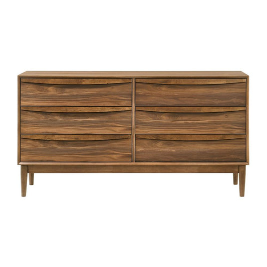 Armen Living - Artemio 6 Drawer Wood Dresser in Walnut Finish - LCARDRWAL veiw 1