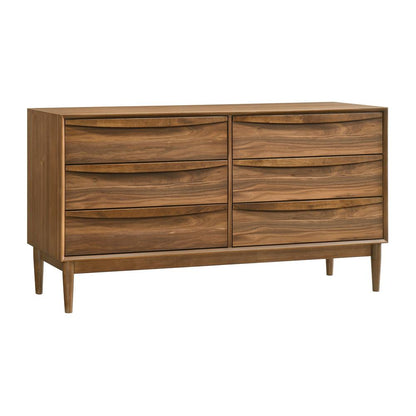 Armen Living - Artemio 6 Drawer Wood Dresser in Walnut Finish - LCARDRWAL veiw 2