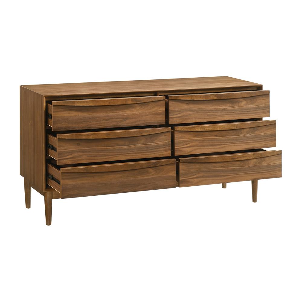 Armen Living - Artemio 6 Drawer Wood Dresser in Walnut Finish - LCARDRWAL veiw 3