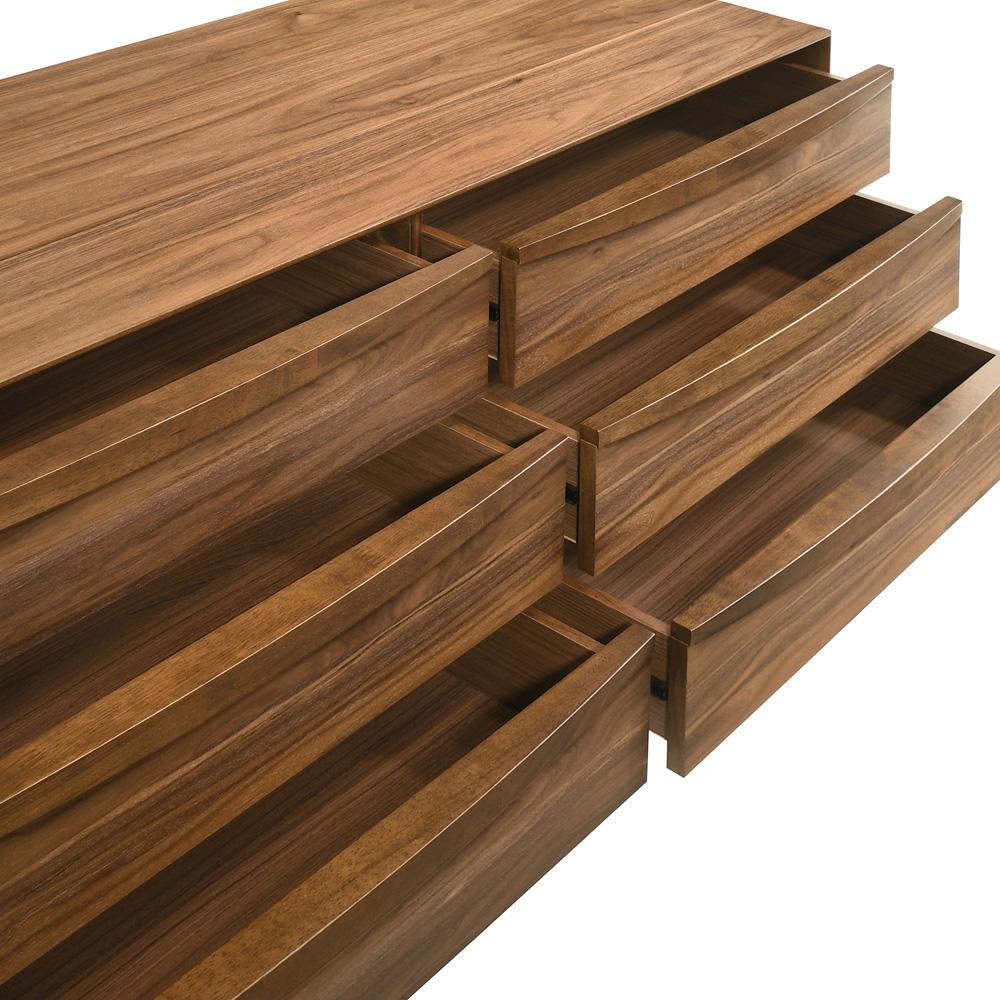 Armen Living - Artemio 6 Drawer Wood Dresser in Walnut Finish - LCARDRWAL veiw 6