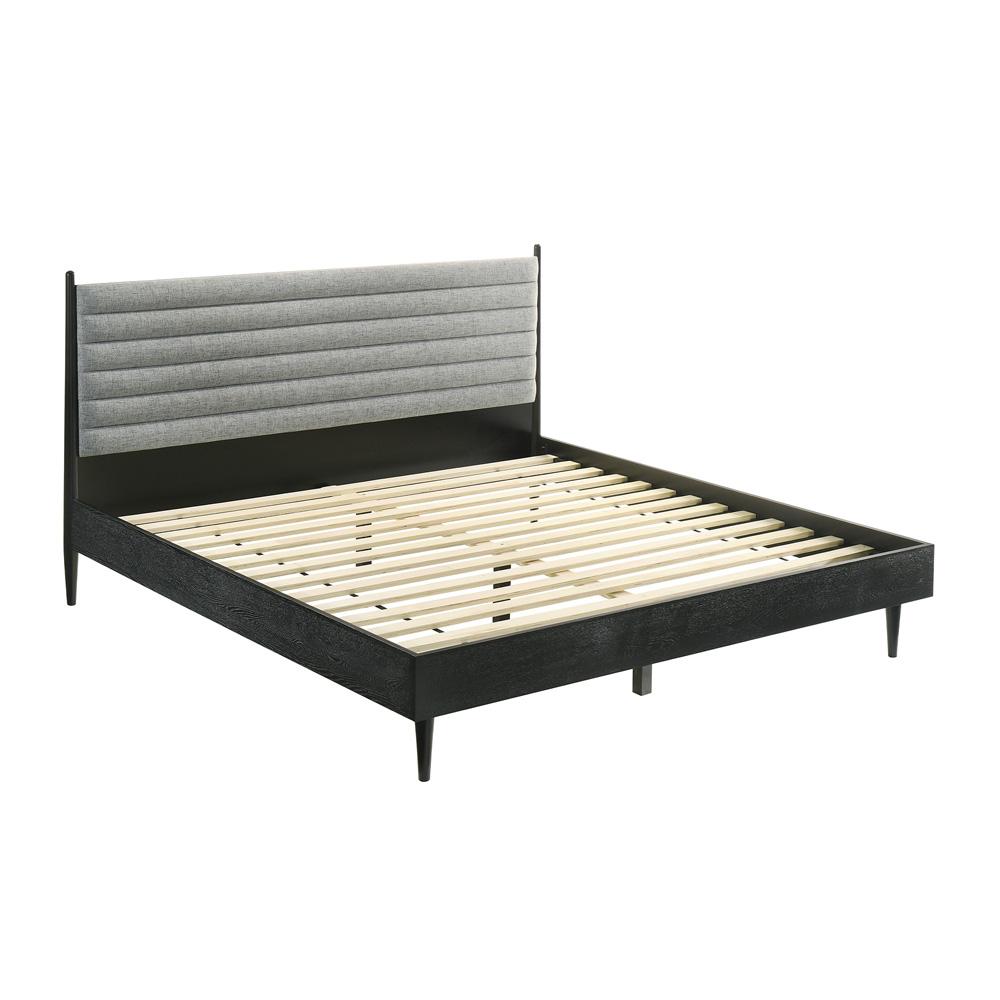 Armen Living - Artemio King Platform Wood Bed Frame in Black Finish - LCARBDKGBLK veiw 2