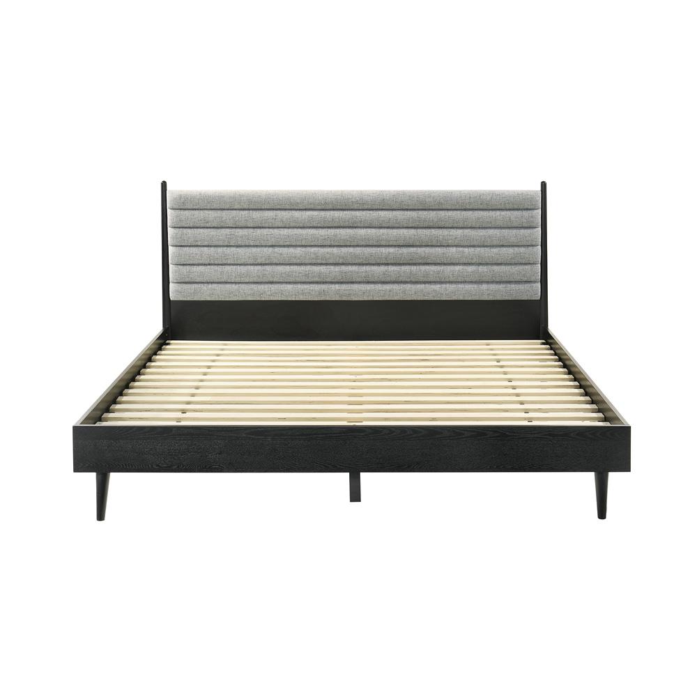 Armen Living - Artemio King Platform Wood Bed Frame in Black Finish - LCARBDKGBLK veiw 3