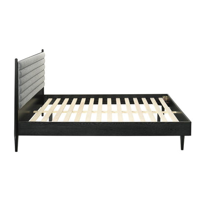 Armen Living - Artemio King Platform Wood Bed Frame in Black Finish - LCARBDKGBLK veiw 4