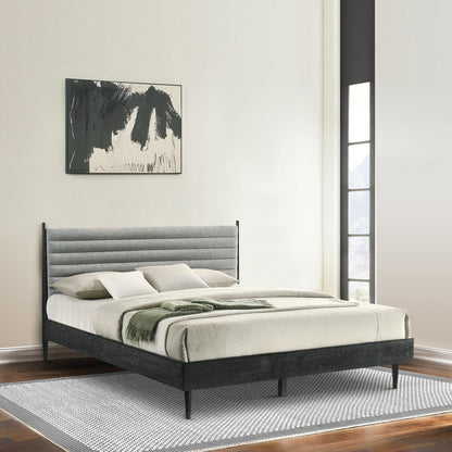 Armen Living - Artemio King Platform Wood Bed Frame in Black Finish - LCARBDKGBLK veiw 7