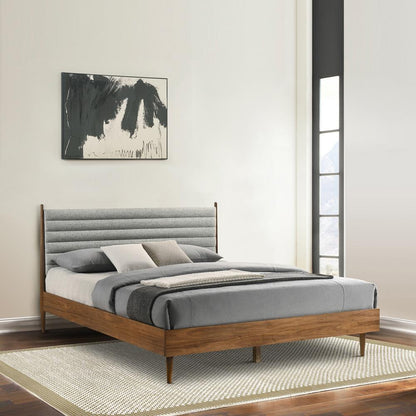 Armen Living - Artemio King Platform Wood Bed Frame in Walnut Finish - LCARBDKGWAL veiw 7