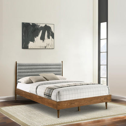 Armen Living - Artemio Queen Platform Wood Bed Frame in Walnut Finish - LCARBDQNWAL veiw 7