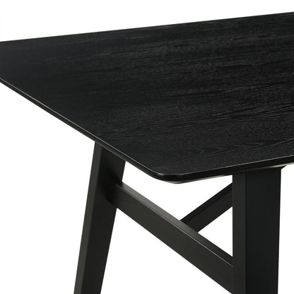 Armen Living - Channell Wood Dining Table in Black Finish - LCCHTBLBLK veiw 4