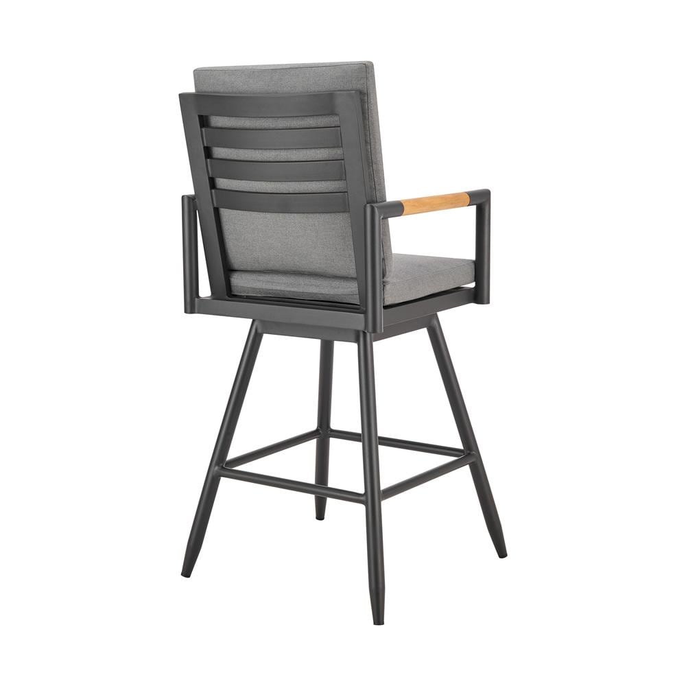 Crown Outdoor Patio Swivel Bar Stool - Thumbnail 4