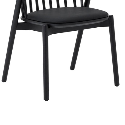 Armen Living - Echo Black Oak Wood and Faux Leather Dining Chairs - (Set of 2) - LCECSIBLK veiw 6