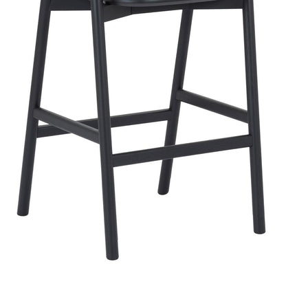 Armen Living - Echo Walnut Wood and Black Faux Leather Counter Stool - LCECBAWABLK26 veiw 5