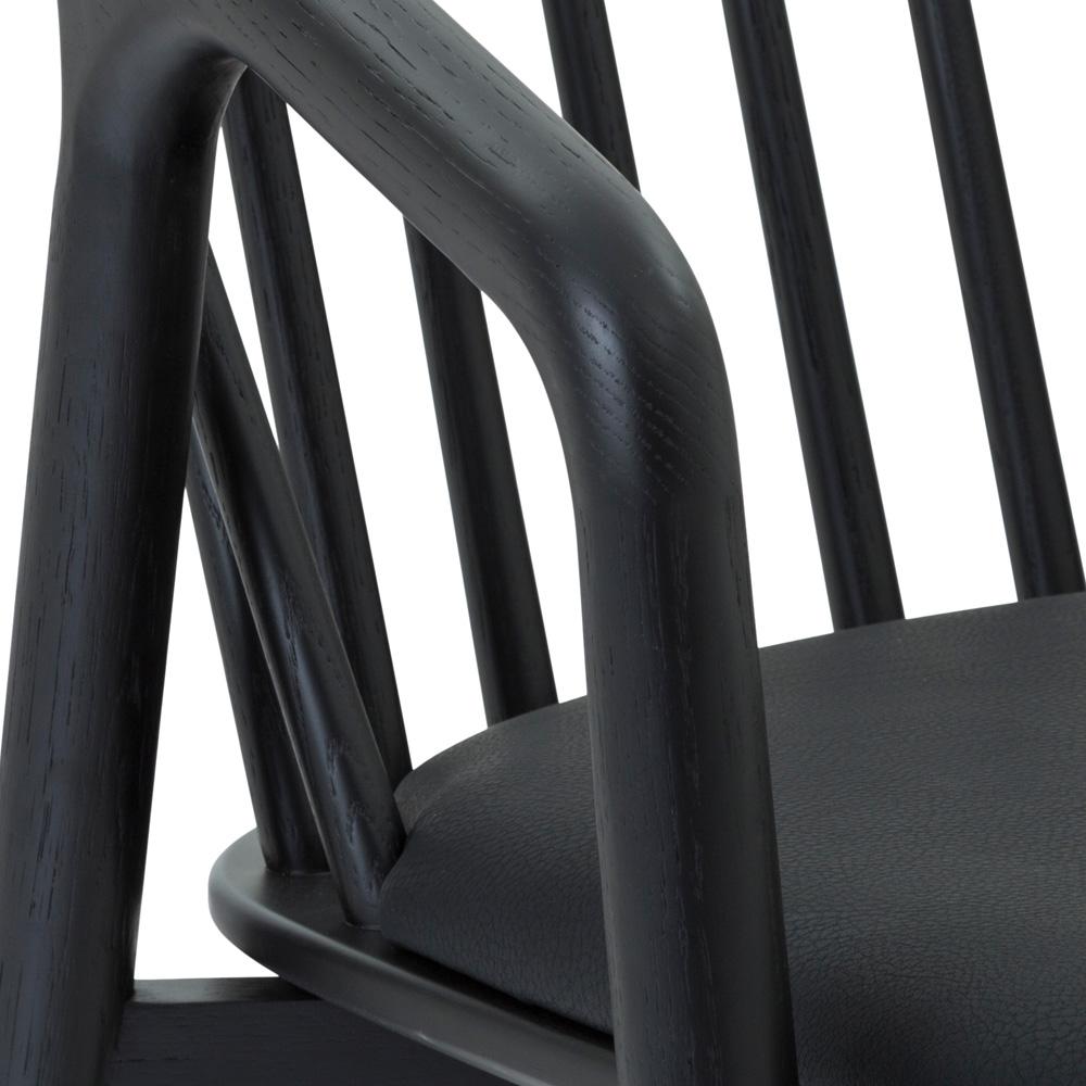 Armen Living - Echo Black Oak Wood and Faux Leather Counter Stool - LCECBABLK26 veiw 6