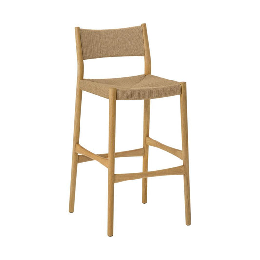 Armen Living - Erie Woven Paper Cord and Oak Wood Bar Stool - LCERBANAT30 veiw 1