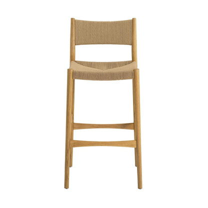 Armen Living - Erie Woven Paper Cord and Oak Wood Bar Stool - LCERBANAT30 veiw 2
