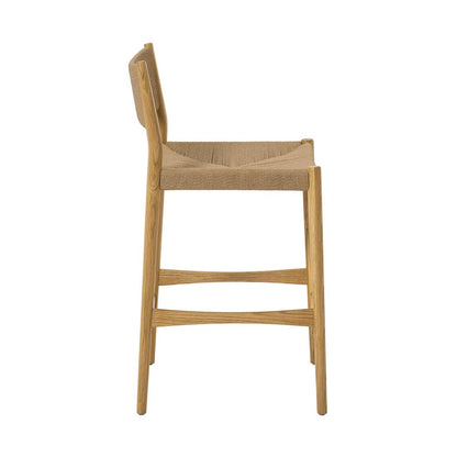 Armen Living - Erie Woven Paper Cord and Oak Wood Bar Stool - LCERBANAT30 veiw 3