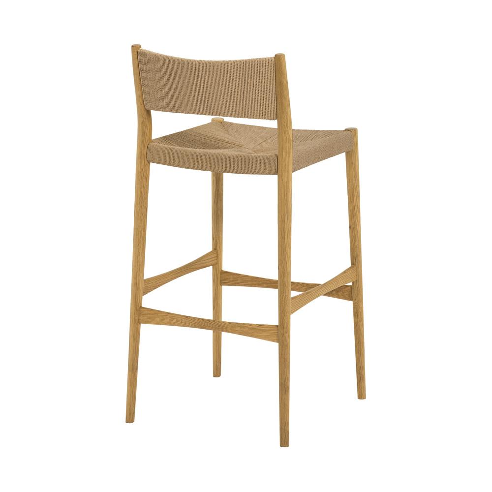 Armen Living - Erie Woven Paper Cord and Oak Wood Bar Stool - LCERBANAT30 veiw 4