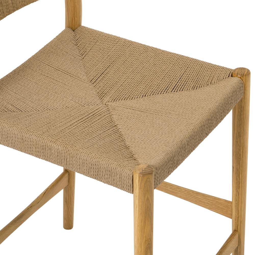 Armen Living - Erie Woven Paper Cord and Oak Wood Bar Stool - LCERBANAT30 veiw 6