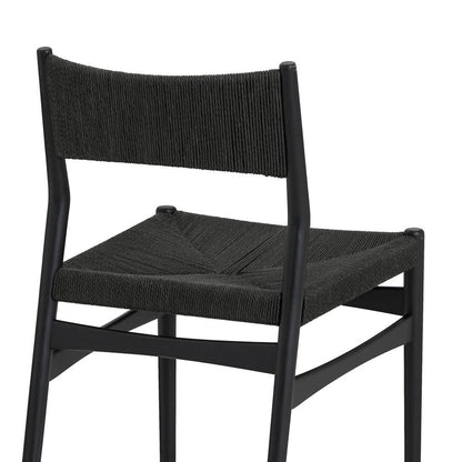 Armen Living - Erie Black Woven Paper Cord and Wood Dining Chairs - (Set of 2) - LCERSIBLK veiw 5